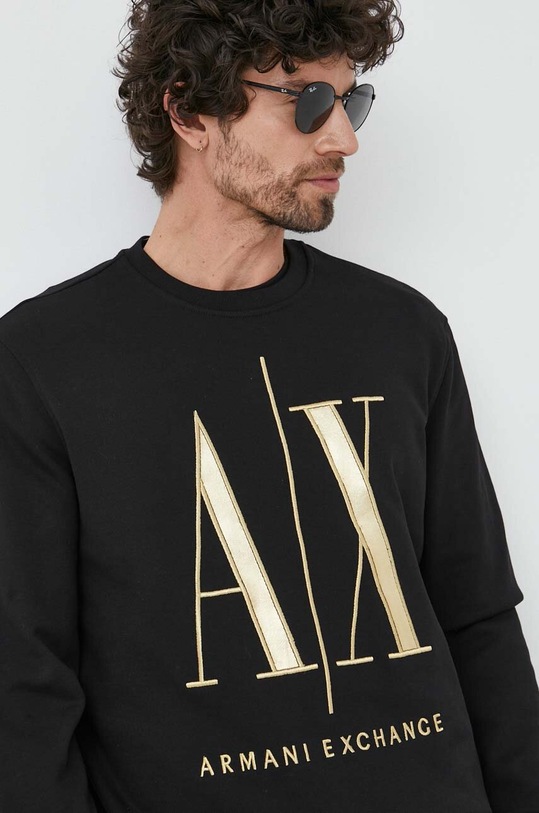 Oblečenie Bavlnená mikina Armani Exchange 8NZMPQ.ZJ1ZZ.NOS čierna