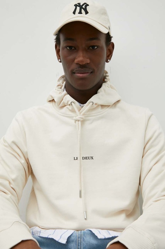 Bavlněná mikina Les Deux béžová LDM201023