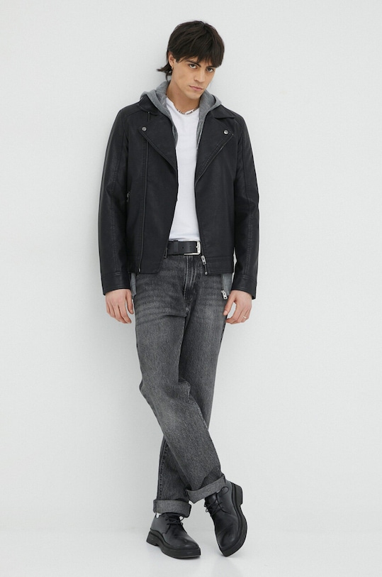 Vunena dukserica AllSaints MODE MERINO ZIP HOOD MK081L siva AA00