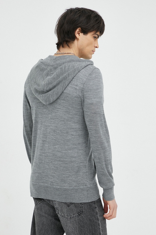 Odjeća Vunena dukserica AllSaints MODE MERINO ZIP HOOD MK081L siva