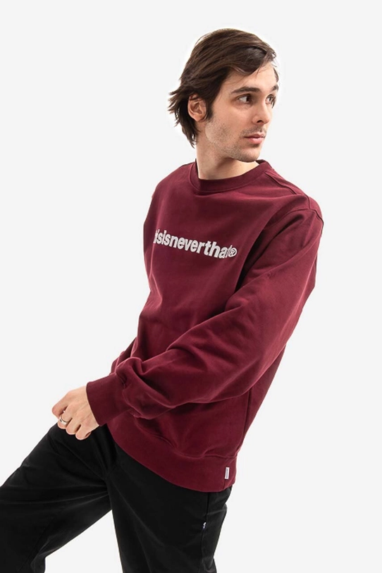 Βαμβακερή μπλούζα thisisneverthat T-Logo Crewneck TN210TSWCW01 κόκκινο