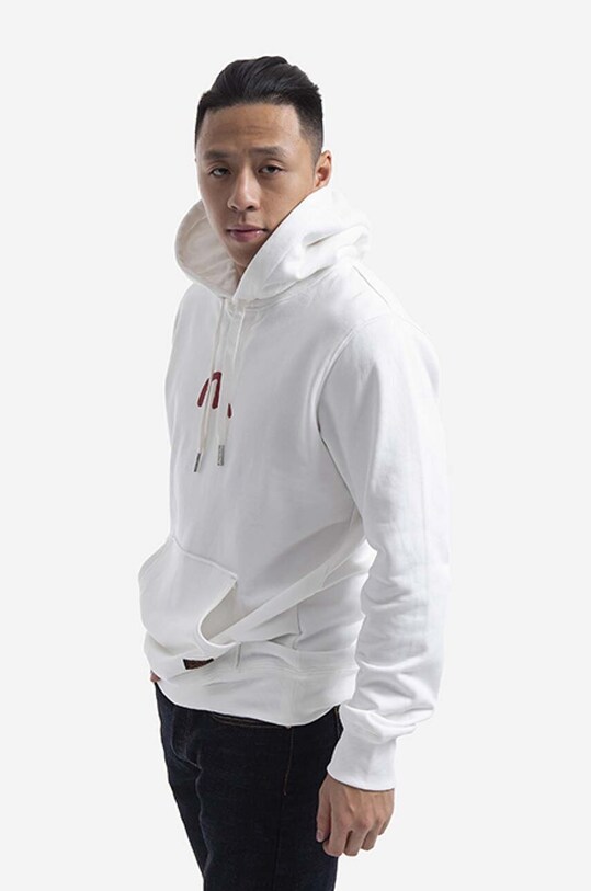 Bombažen pulover Evisu 2EABSM1SW320XXCT bela
