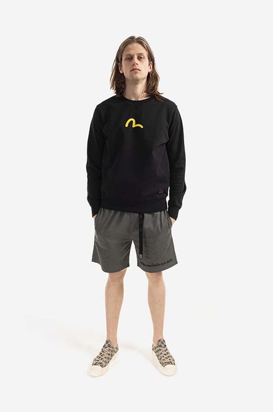 Evisu bluza bawełniana 2EABSM1SW321XXCT czarny AA00