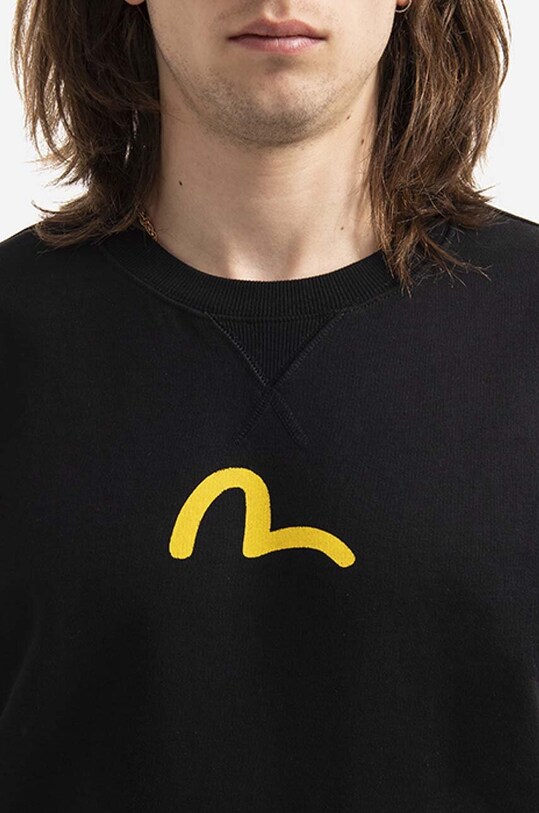 Evisu cotton sweatshirt black 2EABSM1SW321XXCT