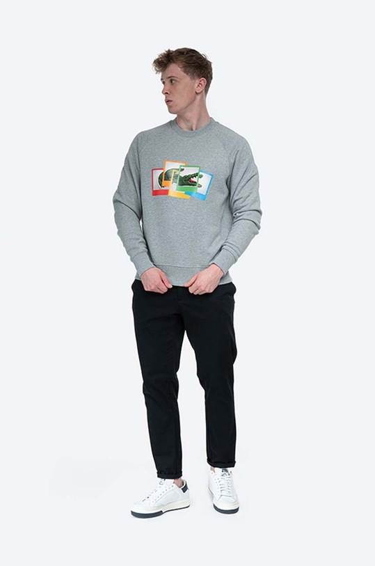 Lacoste cotton sweatshirt SH2183 4JV SH2183.4JV gray AA00