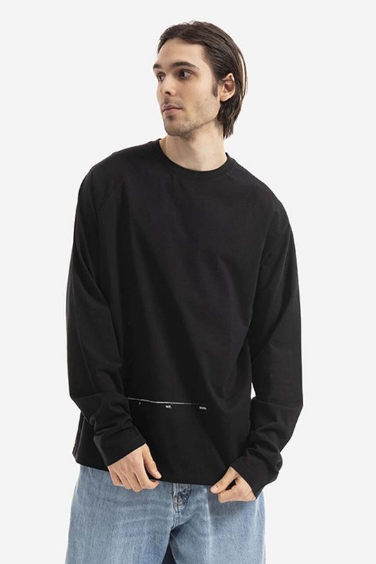 Bavlněná mikina Tom Wood Rivoli Long Sleeve 22292.975 potisk černá 22292.975