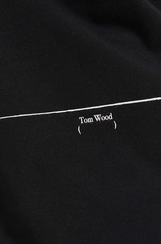Bavlněná mikina Tom Wood Rivoli Long Sleeve 22292.975 černá 22292.975