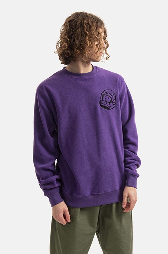 Billionaire Boys Club cotton sweatshirt Fleece Astro Crewneck applique violet B22121