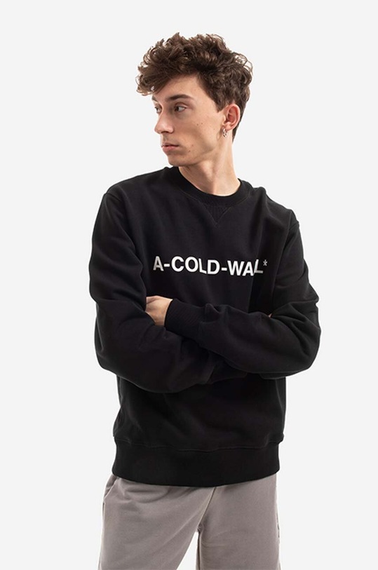 A-COLD-WALL* cotton sweatshirt Essential Logo Crewneck ACWMW056. black