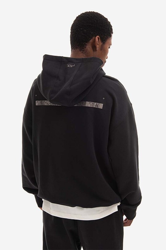 Îmbrăcăminte A-COLD-WALL* hanorac de bumbac Foil Grid Hoodie ACWMW074. negru