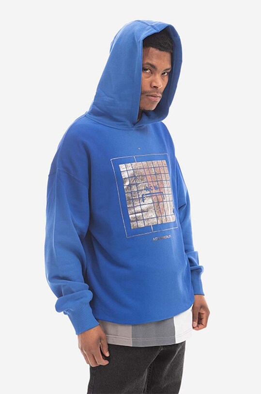 A-COLD-WALL* cotton sweatshirt Foil Grid Hoodie ACWMW074.