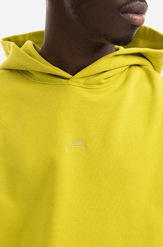 A-COLD-WALL* bluza bawełniana Essential Hoodie zielony ACWMW081.