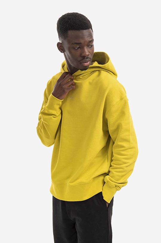 A-COLD-WALL* bluza bawełniana Essential Hoodie ACWMW081. zielony
