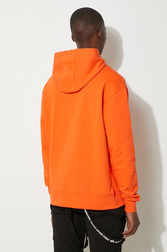 Abbigliamento A-COLD-WALL* felpa in cotone Essential Logo Hoodie ACWMW083. arancione