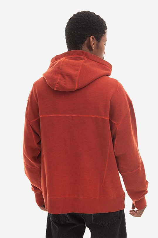 Odzież A-COLD-WALL* bluza bawełniana Overdye Hoodie ACWMW076. czerwony