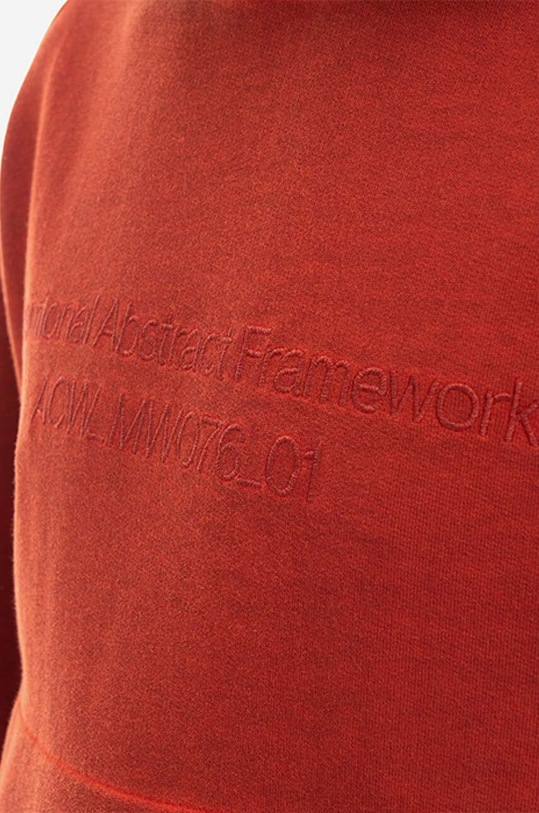 A-COLD-WALL* bluza bawełniana Overdye Hoodie czerwony ACWMW076.