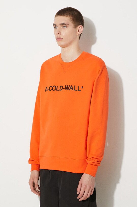 Одяг Бавовняна кофта A-COLD-WALL* Essential Logo Crewneck ACWMW082. помаранчевий