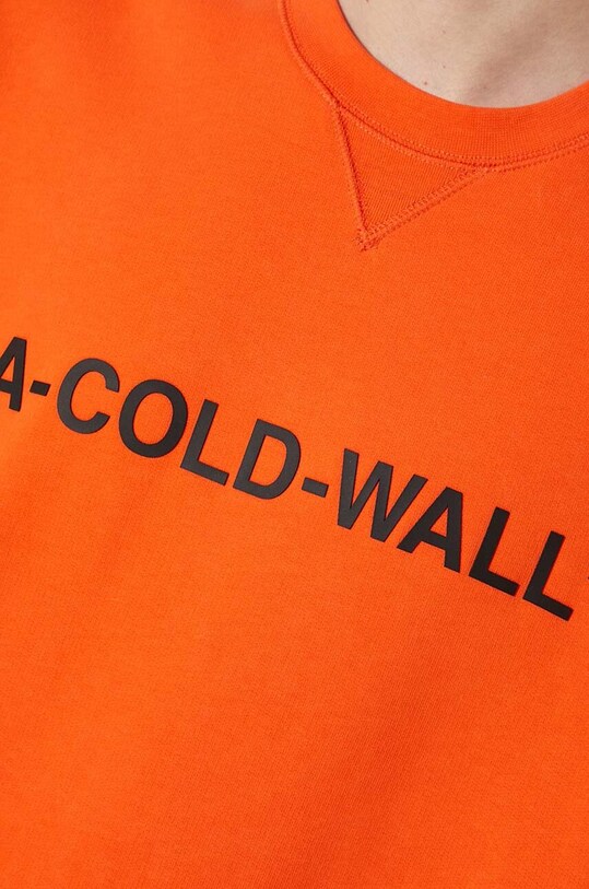Бавовняна кофта A-COLD-WALL* Essential Logo Crewneck ACWMW082. помаранчевий