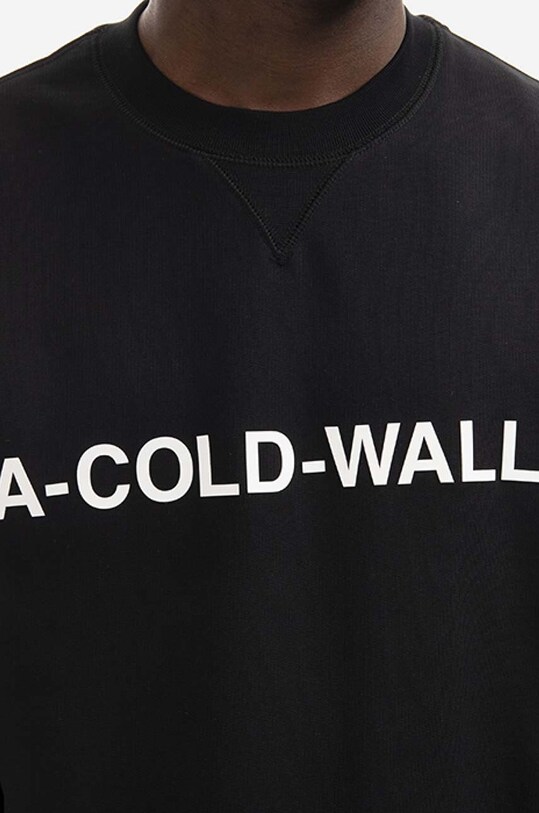 Bavlnená mikina A-COLD-WALL* Essential Logo Crewneck čierna ACWMW082.