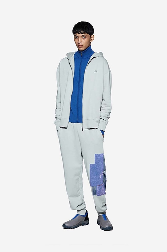 A-COLD-WALL* bluza bawełniana Brutalist Zip Hoodie ACWMW073. szary AA00