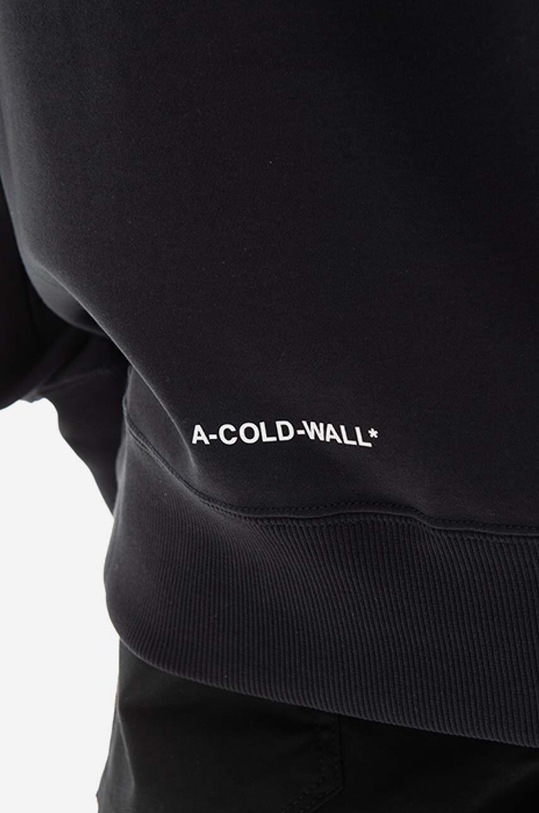 Bavlněná mikina A-COLD-WALL* Polygon Technical Crewneck ACWMW079 BLACK ACWMW079. černá