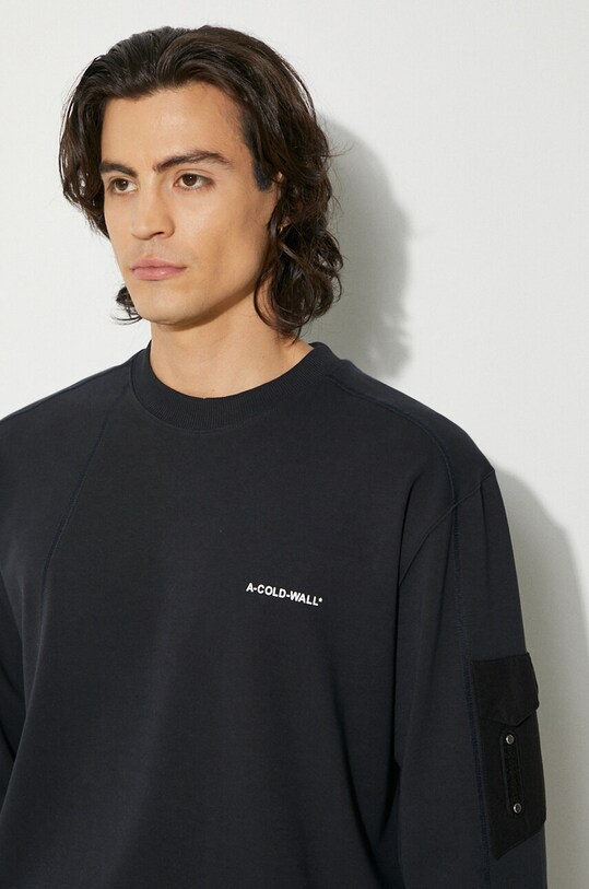 A-COLD-WALL* cotton sweatshirt Polygon Technical Crewneck ACWMW079. black