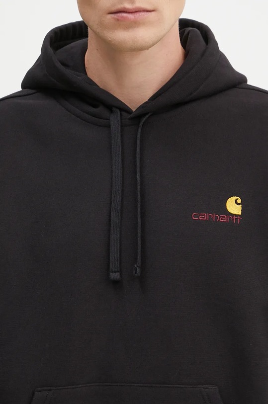 Carhartt WIP bluză Hooded American Script Sweatshirt negru I028279.