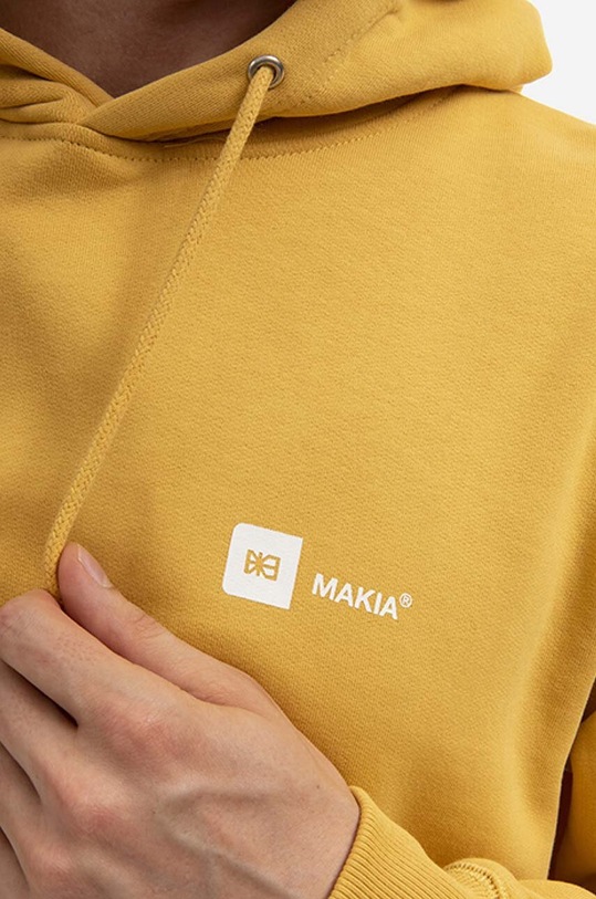 Βαμβακερή μπλούζα Makia κίτρινο M40090