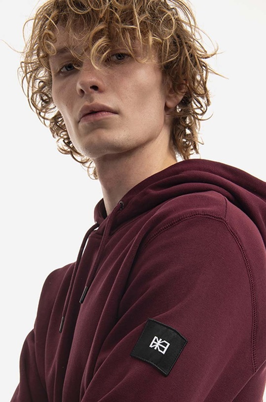 Pamučna dukserica Makia M40062 bordo