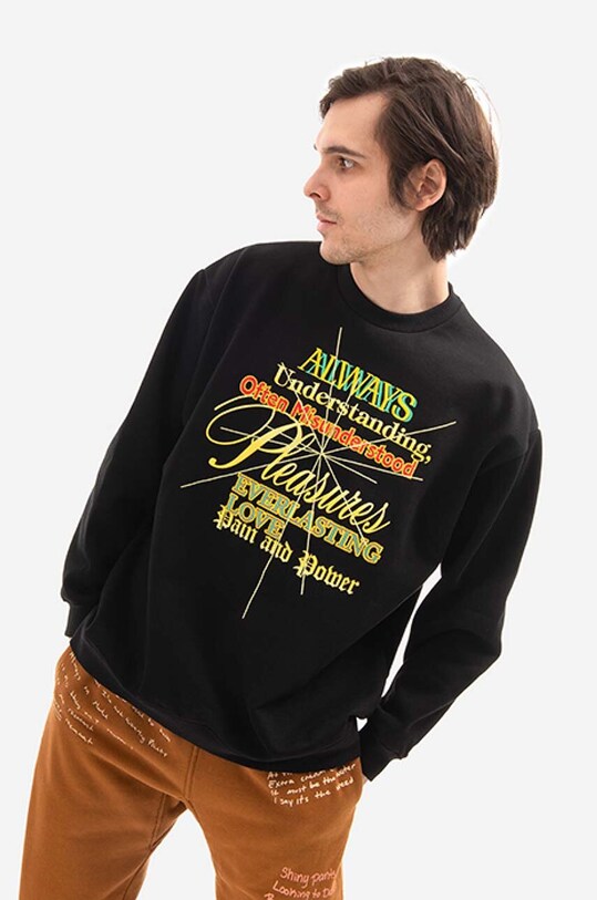 Mikina PLEASURES Faith Crewneck P21W027 černá