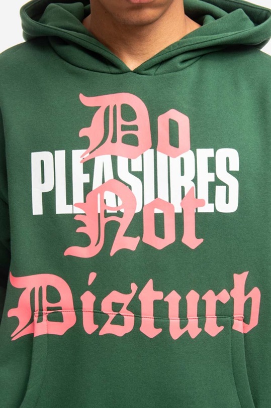 PLEASURES sweatshirt Do Not Disturb Hoodie green P22SU033