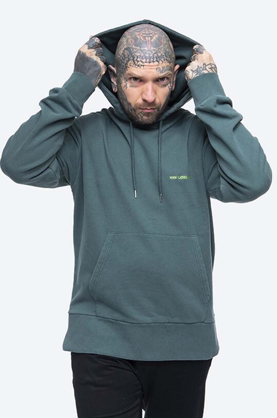 Han Kjøbenhavn cotton sweatshirt Bulky Hoodie cotton green M.130154