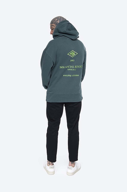 Han Kjøbenhavn cotton sweatshirt Bulky Hoodie M.130154 green AA00