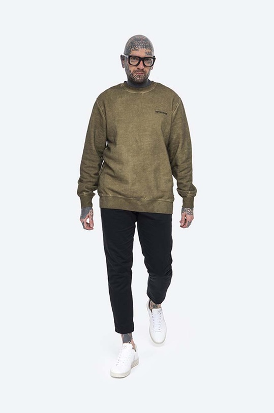 Han Kjøbenhavn cotton sweatshirt Casual Crew M.130402 green AA00