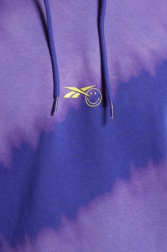 Кофта Reebok Classic Smiley Hoodie HI3999 фиолетовой