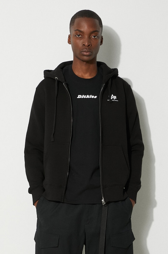 Alpha Industries sweatshirt Basic Zip Hoody SL black 118342.03