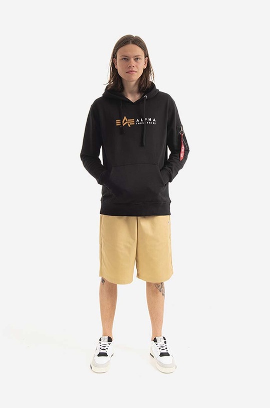 Dukserica Alpha Industries Alpha Label Hoody 118331.03 crna AA00