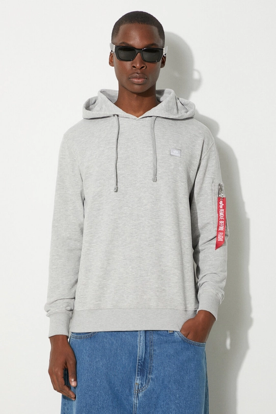 Mikina Alpha Industries X-Fit Hoody jednofarebný sivá 158321.17