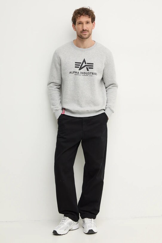 Кофта Alpha Industries Basic 178302 17 Basic Sweater 178302.17 серый AA00
