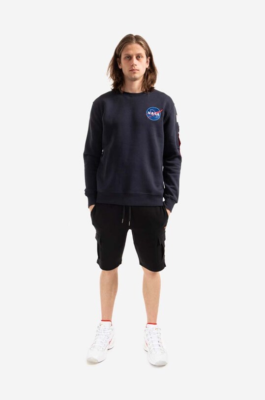 Alpha Industries bluză bluză Space Shuttle Sweater 178307.07 bleumarin AA00