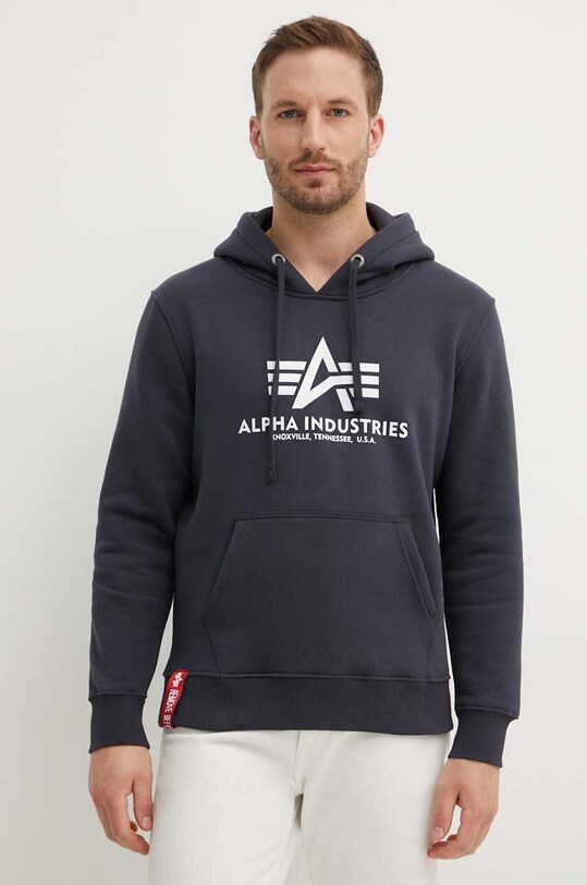 Μπλούζα Alpha Industries με κουκούλα σκούρο μπλε 178312.02