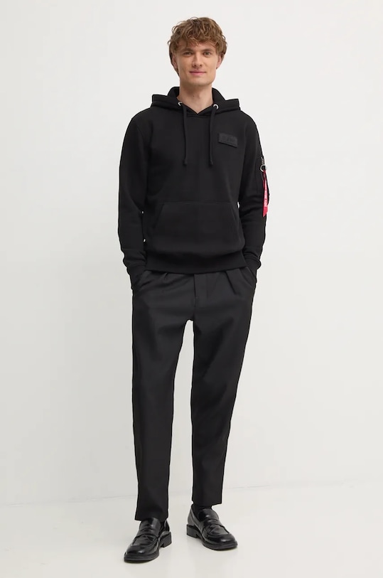 Mikina Alpha Industries Red Stripe Hoody 178314.95 černá AA00