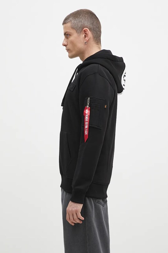 Alpha Industries bluză Red Stripe Hoody 178314.95 negru AA00