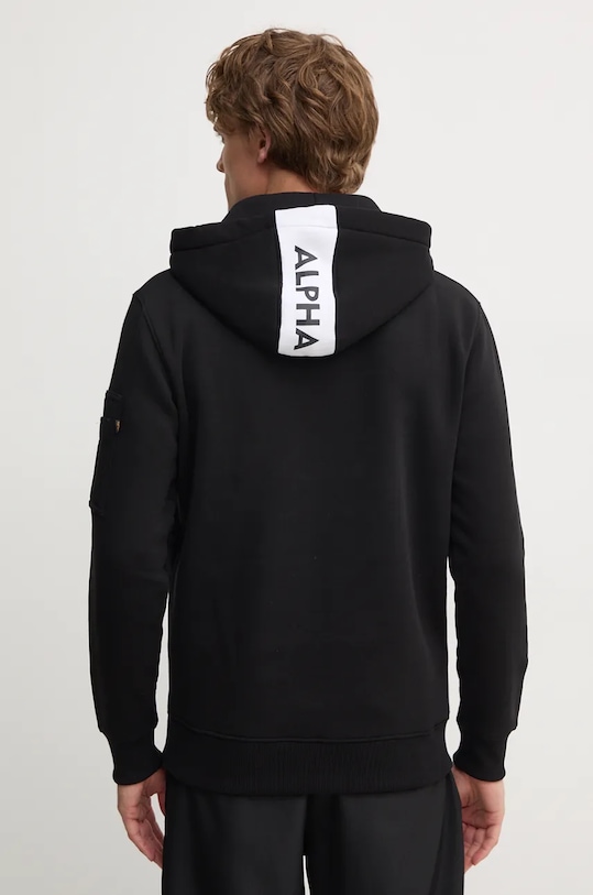 Oblečení Mikina Alpha Industries Red Stripe Hoody 178314.95 černá