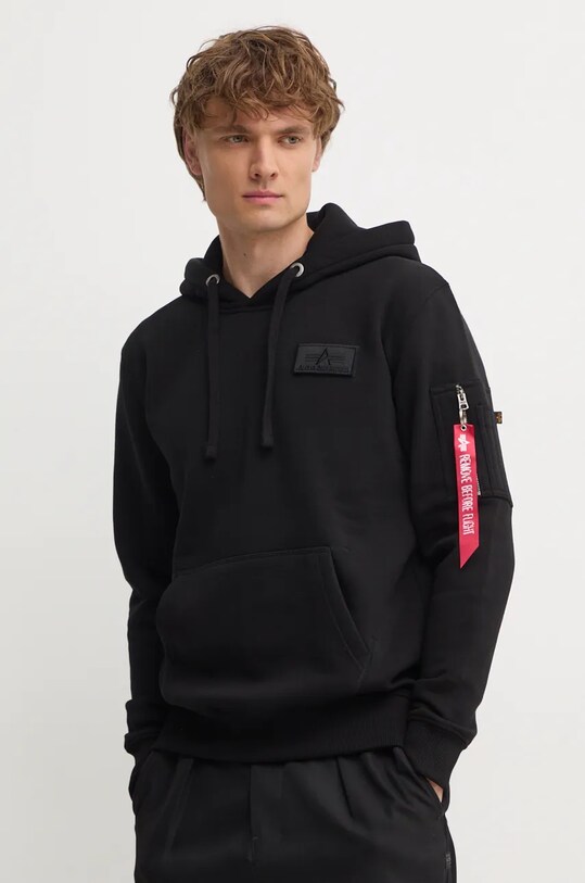 Alpha Industries bluză Red Stripe Hoody negru 178314.95