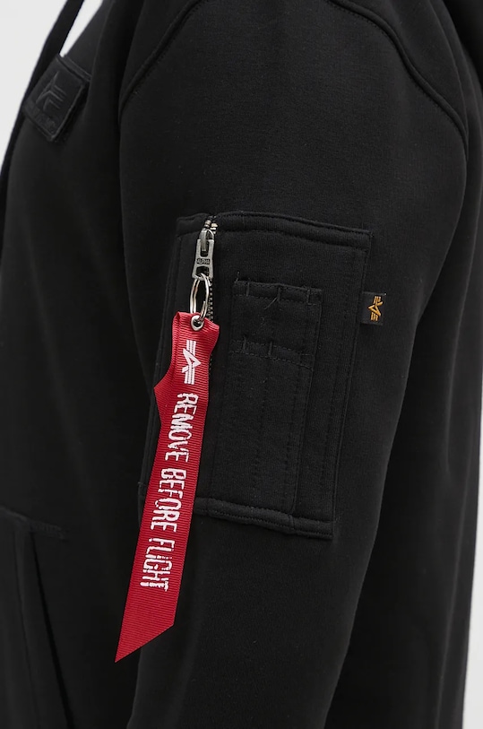 Alpha Industries bluză Red Stripe Hoody negru 178314.95