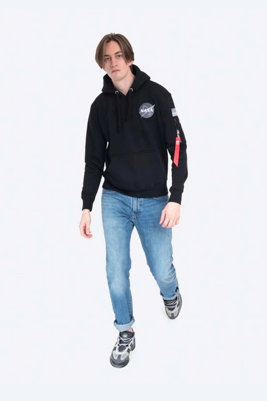 Alpha Industries bluză Space Shuttle Hoody 178317.03 negru AA00