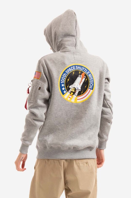 Îmbrăcăminte Alpha Industries bluză Space Shuttle Hoody 178317.17 gri