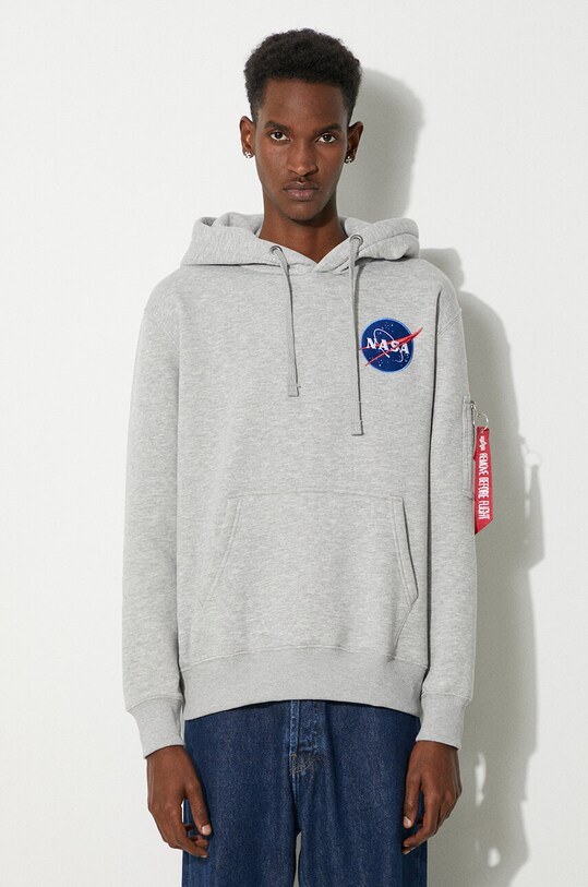 Oblečenie Mikina Alpha Industries Space Shuttle Hoody 178317.17 sivá