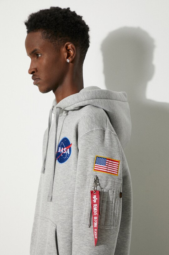 Mikina Alpha Industries Space Shuttle Hoody 178317.17 sivá